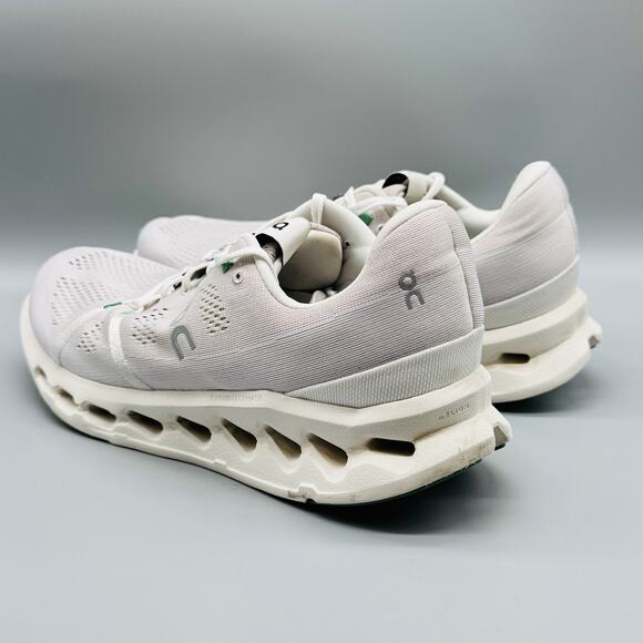 On Cloudsurfer 7 Shoes Mens 11.5 White Helion CloudTec Running Athletic Trainers - Picture 6 of 12